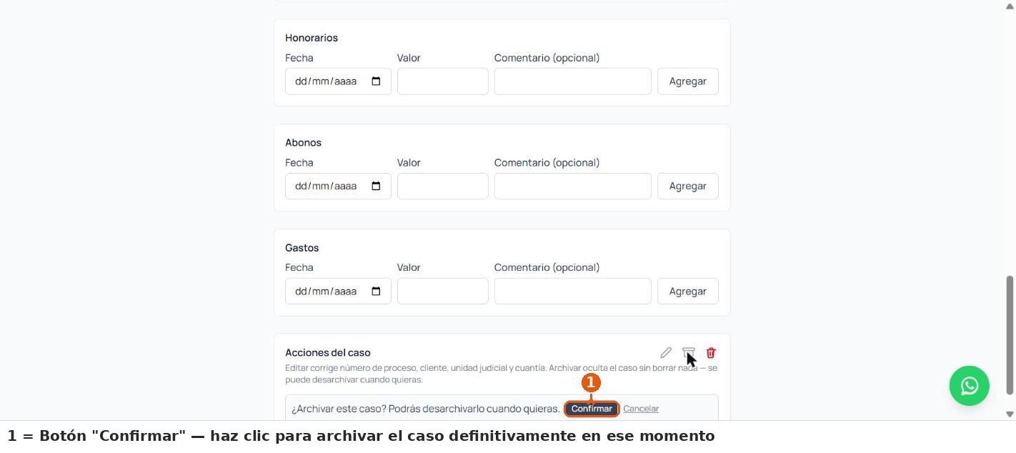 Confirmar archivar