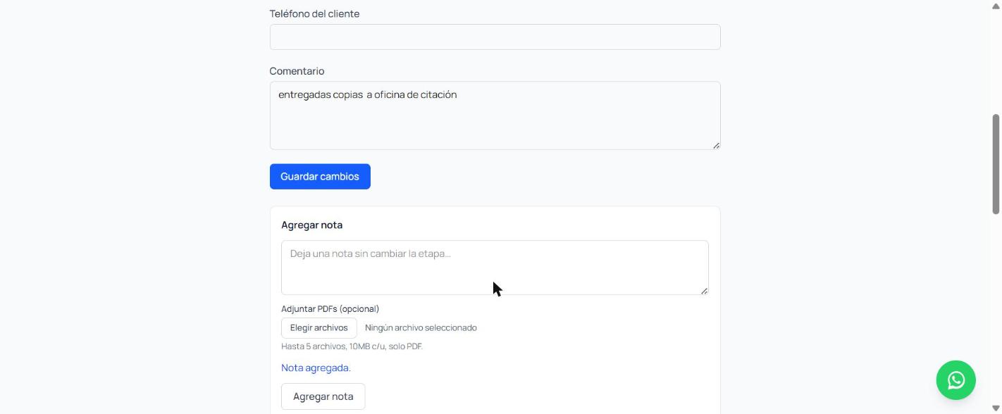 Agregar nota con archivo